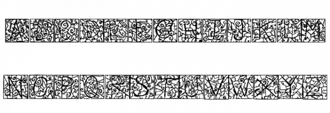 IronGlass DropCaps Font OTHER CHARS