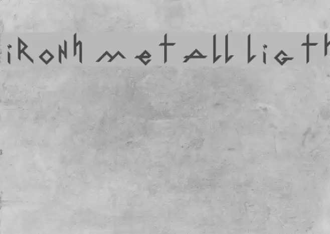 IronH Metall Ligth Font examples