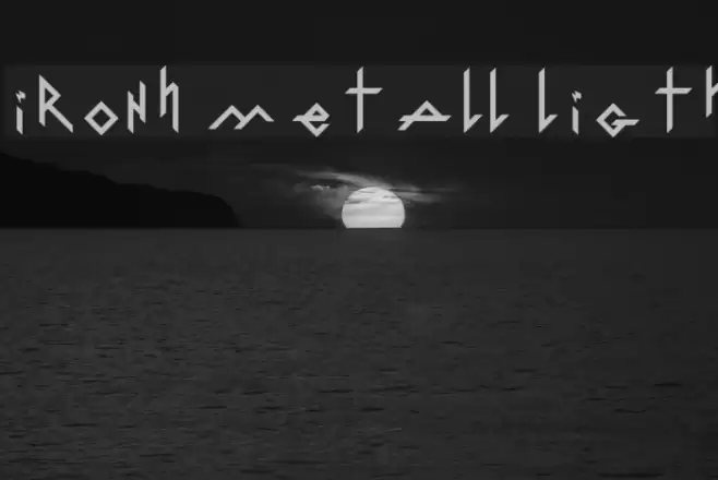 IronH Metall Ligth Font examples