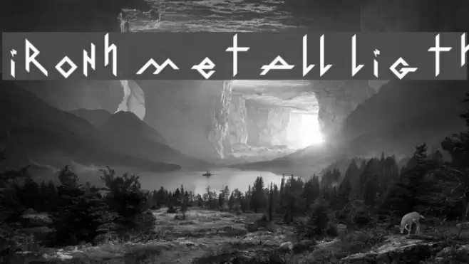IronH Metall Ligth Font examples