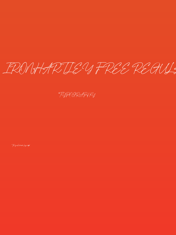 Ironhartley Free Regular Poster