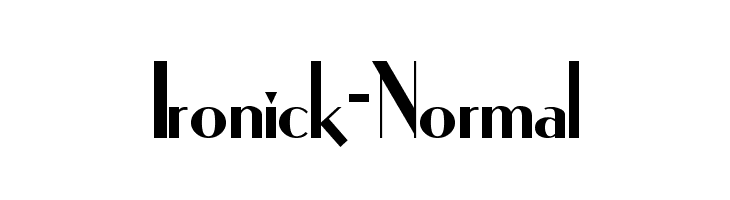 Ironick-Normal  नि: शुल्क फ़ॉन्ट्स डाउनलोड