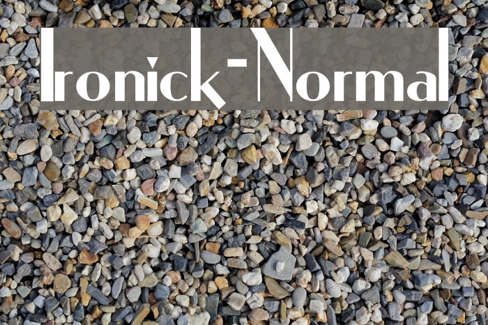 Ironick-Normal Font examples