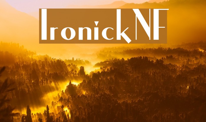 IronickNF Font examples