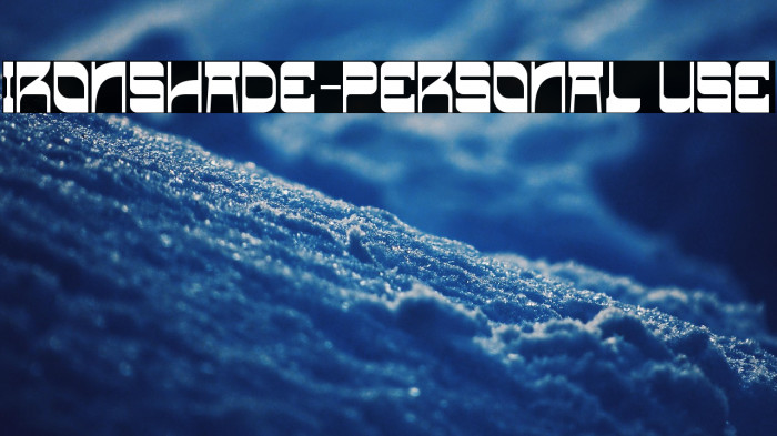 Ironshade-Personal use Caratteri examples