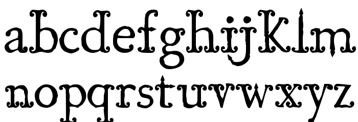 Ironworks!` Font LOWERCASE