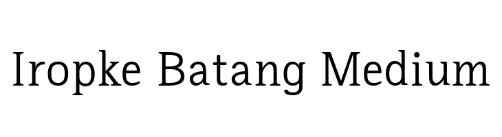 Iropke Batang Medium Font