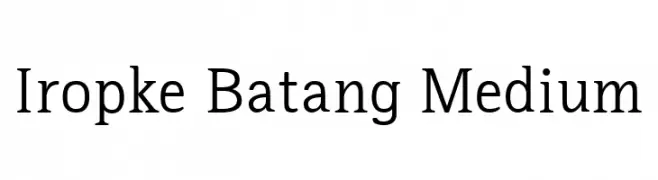Iropke Batang Medium  Frei Schriftart Herunterladen