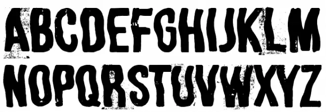 Irregular Poster Schriftart Groß