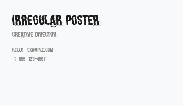 Irregular Poster Business Card
