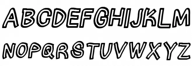 Irregular Tape Italic 字体 大写
