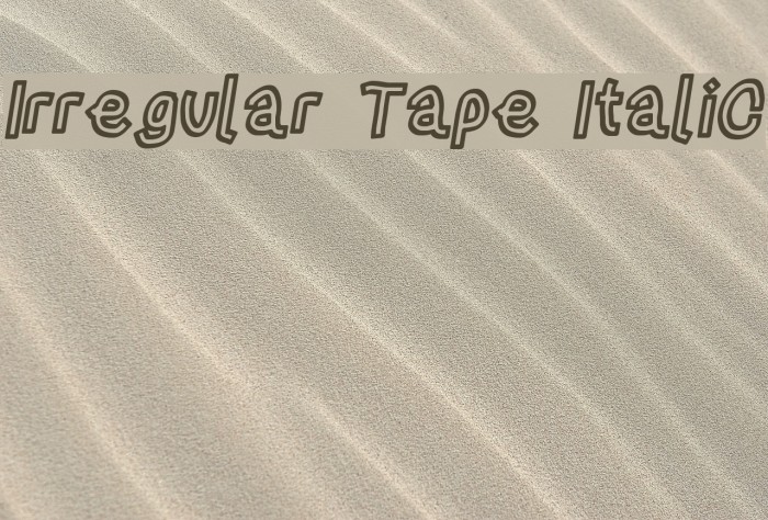 Irregular Tape Italic Example 2