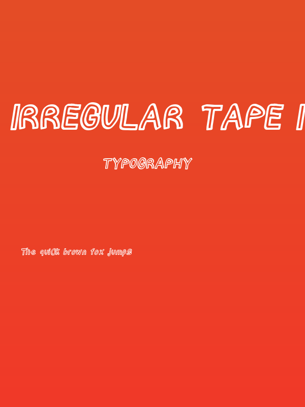 Irregular Tape Italic Poster
