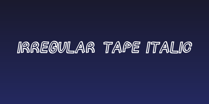 Irregular Tape Italic Social Header