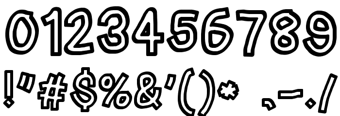 Irregular Tape Font OTHER CHARS