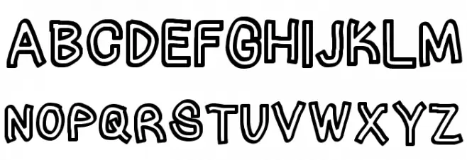 Irregular Tape Schriftart Groß