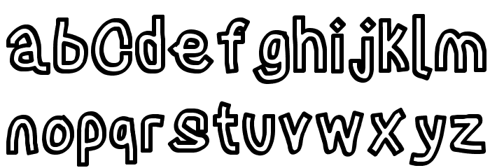 Irregular Tape Font LOWERCASE