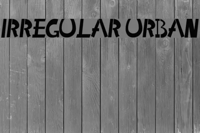 Irregular Urban Font examples