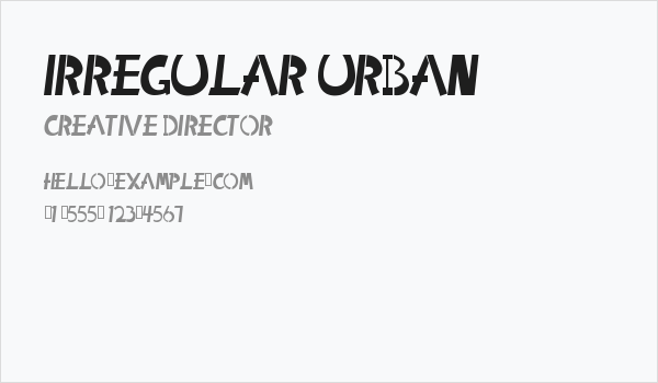 Irregular Urban Business Card