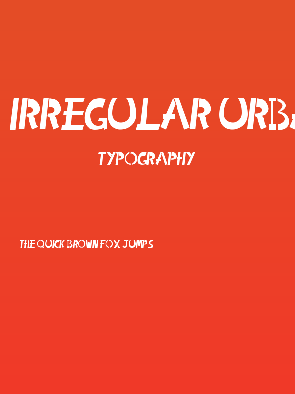 Irregular Urban Poster