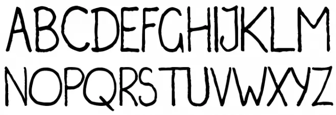 Irregularis Schriftart Groß