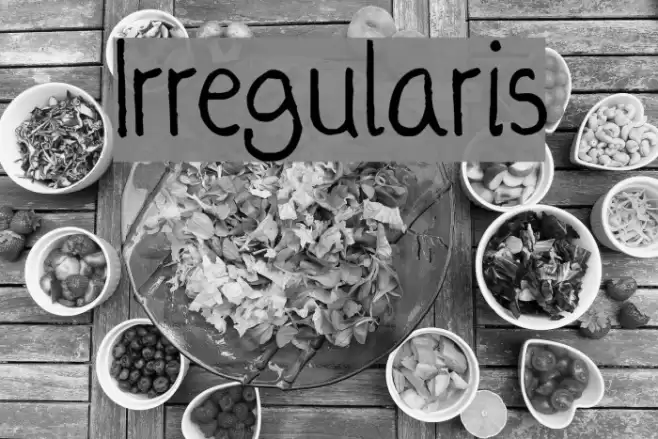 Irregularis Font examples