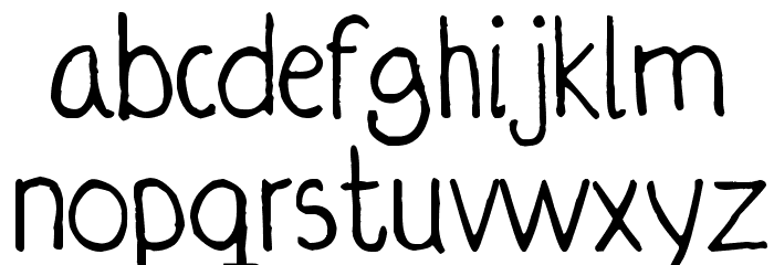 Irregularis Font LOWERCASE