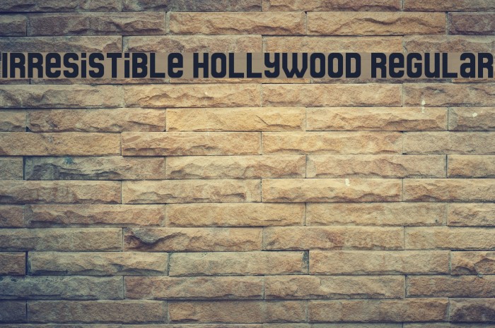 Irresistible Hollywood Regular Font examples