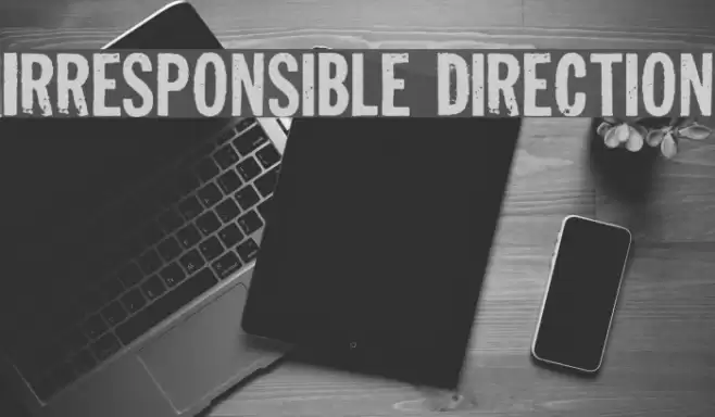 Irresponsible Direction Font examples