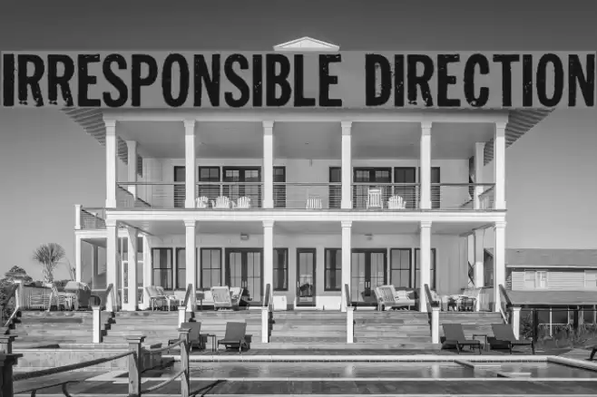 Irresponsible Direction Font examples