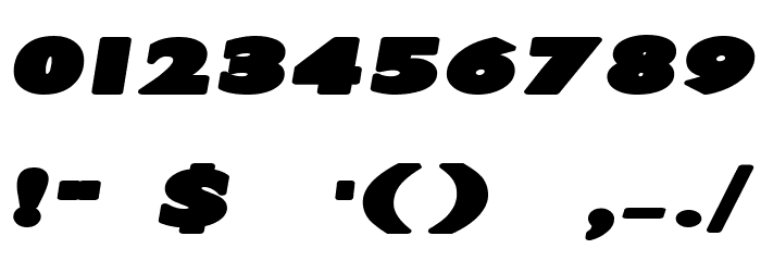 Irtusk Bold Italic Font OTHER CHARS