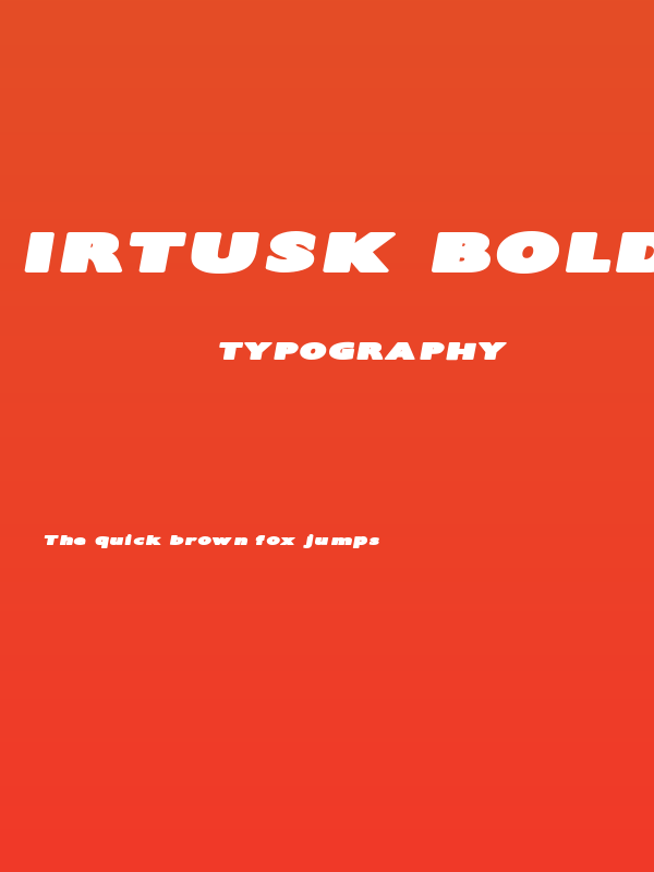 Irtusk Bold Italic Poster