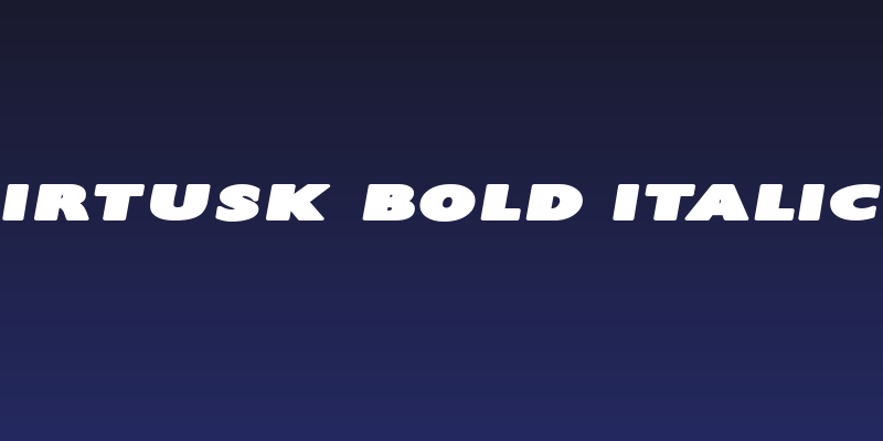 Irtusk Bold Italic Social Header