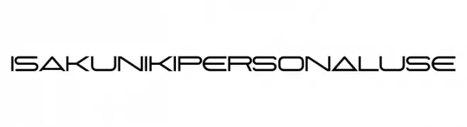 ISAKUNIKI Personaluse  Frei Schriftart Herunterladen