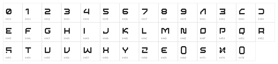ISL_ALPHABOT XEN Character Map