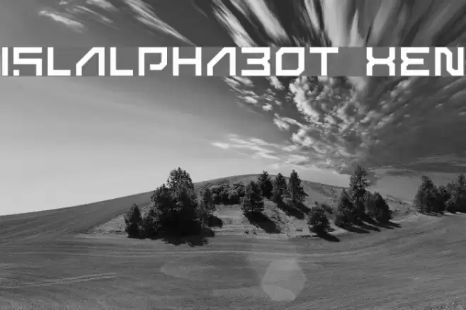 ISL_ALPHABOT XEN Font examples