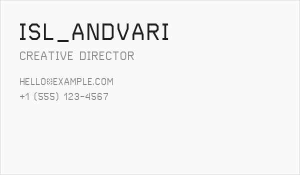 ISL_Andvari Business Card