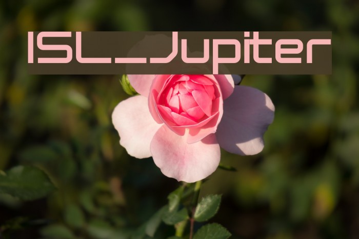 ISL_Jupiter Font examples