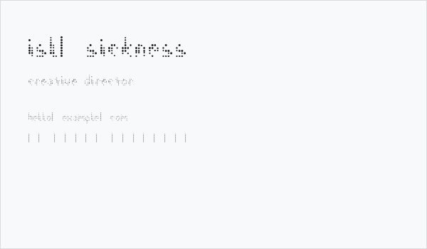 ISL_Sickness Business Card