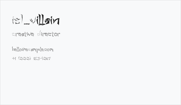 ISL_Villain Business Card