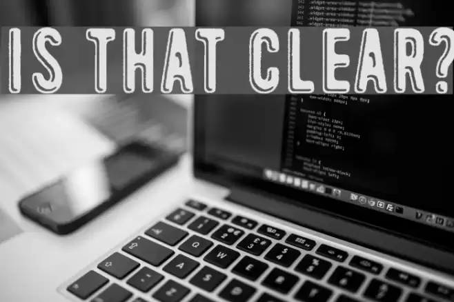 Is that clear? Font examples