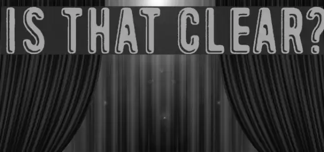 Is that clear? Font examples