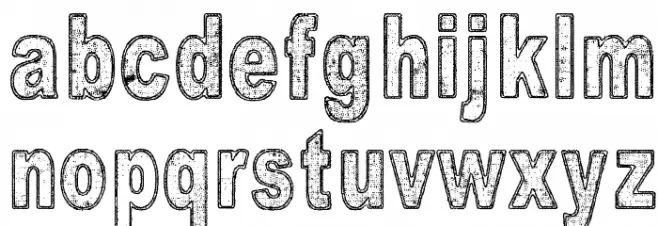 Is there anybody out there? Schriftart Kleinbuchstaben