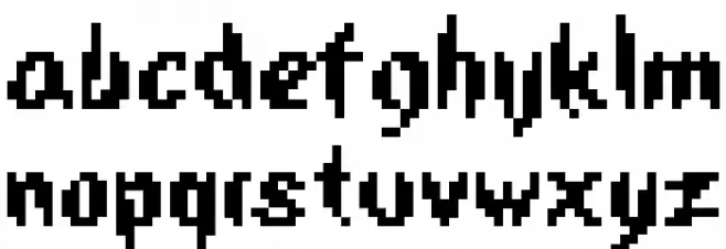 IsWasted Font LOWERCASE