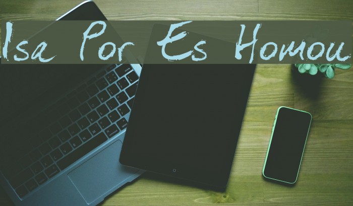 Isa Por Es Homou Example 2