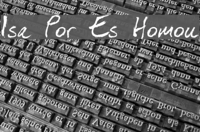 Isa Por Es Homou Font examples