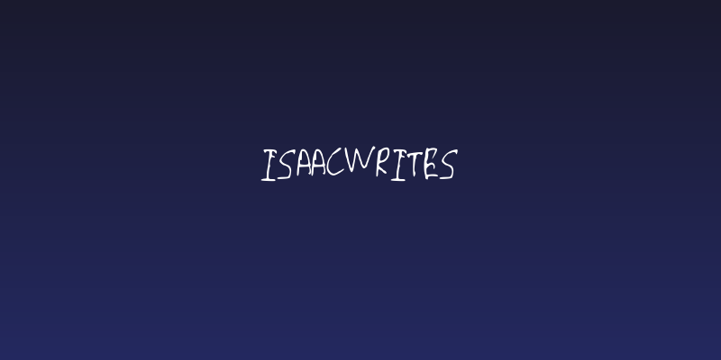 IsaacWrites Social Header
