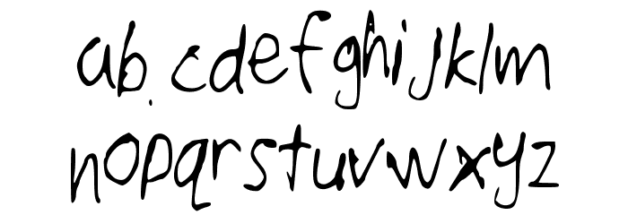 IsaacWrites Font LOWERCASE