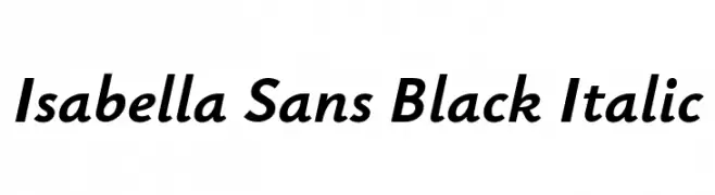 Isabella Sans Black Italic  Fuentes Gratis Descargar