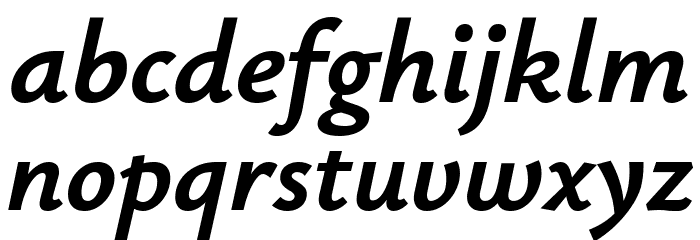 Isabella Sans Black Italic Font LOWERCASE